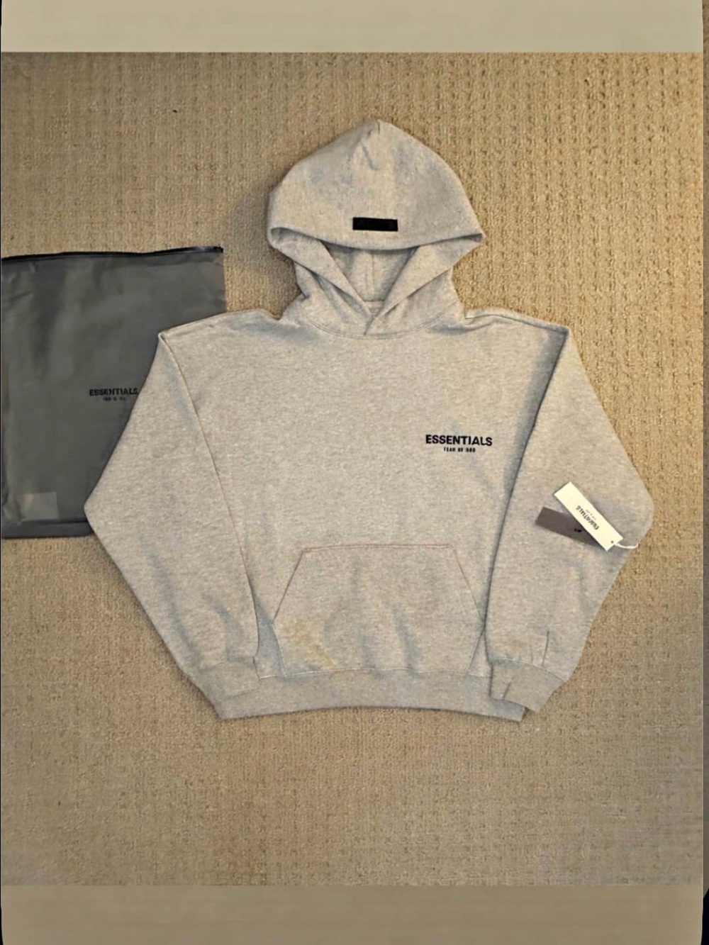 Brand New ESSENTIALS Light Grey Pullover Hoodie